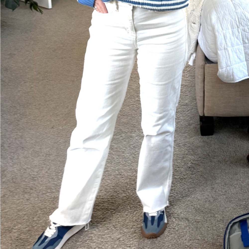 Judy Blue Cream "MILK MUSTACHE" WHITE STRAIGHT LEG JEANS